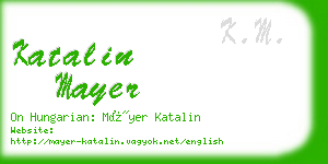 katalin mayer business card